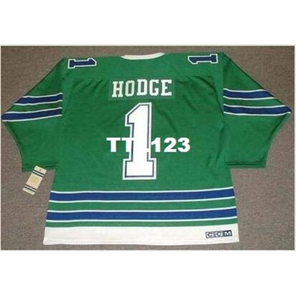 

121 #1 charlie hodge oakland seals 1967 ccm vintage home hockey jersey or custom any name or number retro jersey, Black