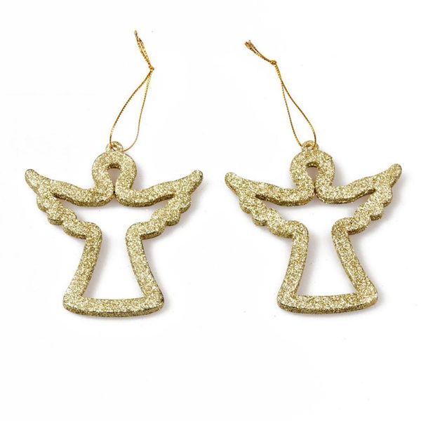 

10шт набор блеск елка angel star сердце цветок xmas висячие украшения повесьте to the xmas tree window sqcele sports2010