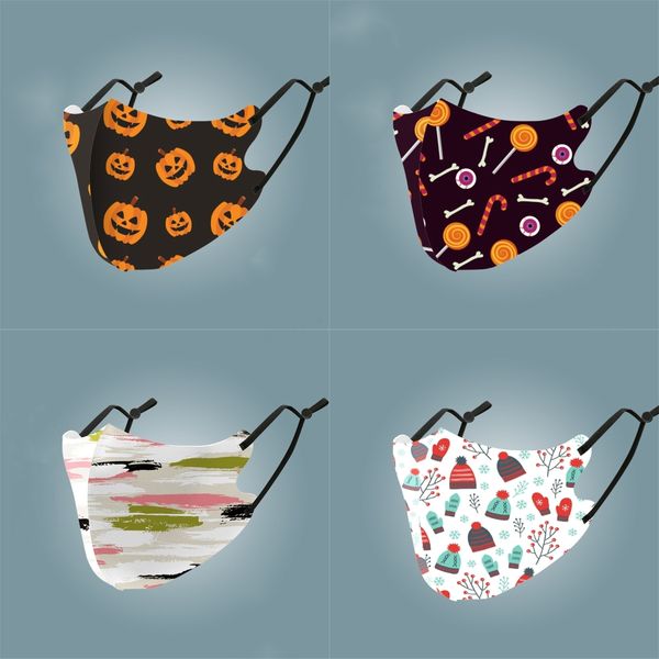 

print leopard print washable face mask anti-dust masks#648, Black