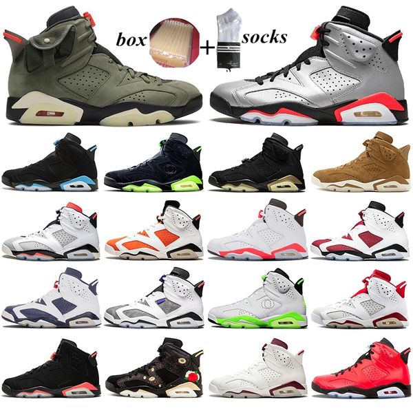 

with box jumpman 6 6s men classic basketball shoes maroon infrared tinker olympic golden harvest mens trainers outdoor sports sneaker 40-47