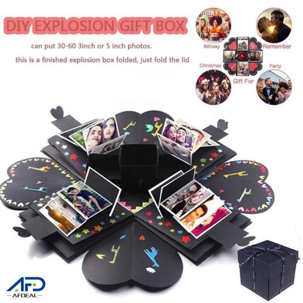 

gift wrap diy surprise love explosion box handmade anniversary scrapbook po valentine's gift1