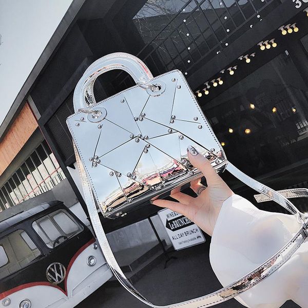 

british fashion female bag luxury summer fashion small designer handbags tote bag leather women mirror shoulder