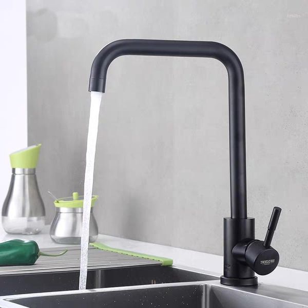 

basin faucet single cold bathroom or kitchen faucet black basin mixer bathroom sink tall 304 stainless steel1