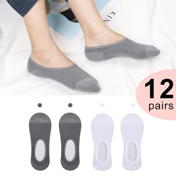 

men's socks 12 pairs men cotton invisible boat summer autumn light solid color ankle men's thin sock without cards1, Black