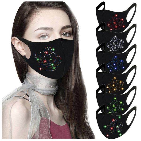 

кристаллы хэллоуин rhinestone маски для рта крышки рождество косплей mascarilla cubre бокас маскарад lavable mondkapjes wasbaar