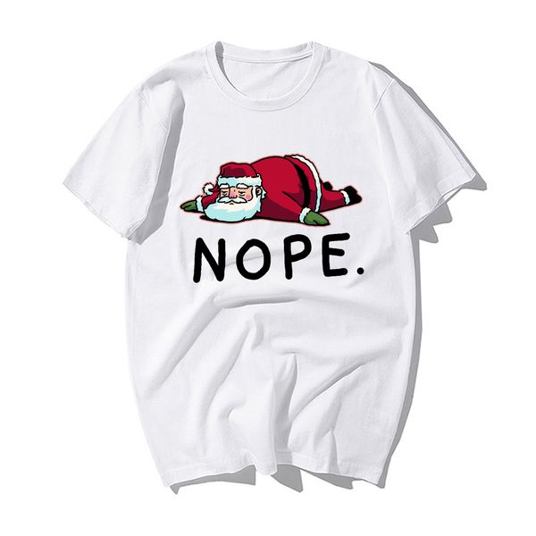 

sport funny christmas tshirt santa claus nope tshirts fashion men print t shir summer casual cotton short sleeve tshirts streetwear