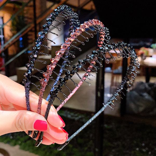 

water drill korean children and girls baby with teeth anti-skid pressure hairpin headband princess little girl hair ornament
