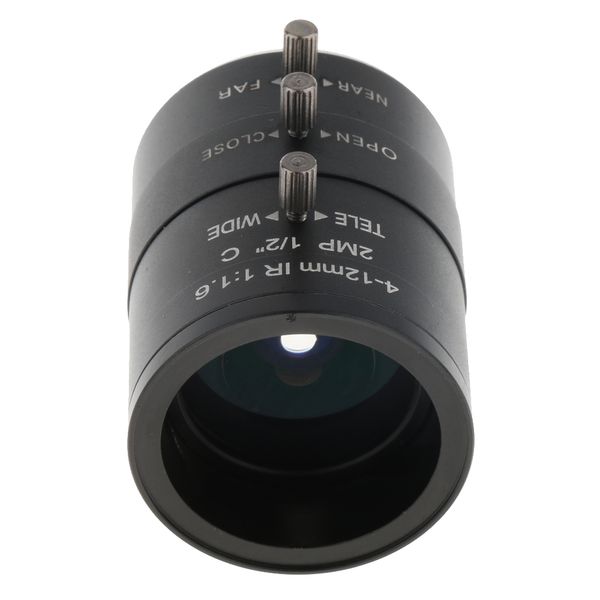 

4-12mm f1.6 manual iris cs lens for cctv camera industrial microscope