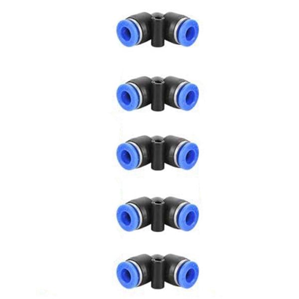 

100pcs pv pneumatic fittings 2-way l type connector quick release pneumatic connectors air line fittings for 10mm tube
