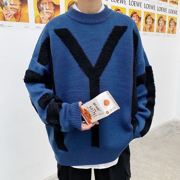 

privathinker men new fashion embroidery sweaters 2020 autumn men's korean pullovers 4 colors man streetwear casual clothing, White;black