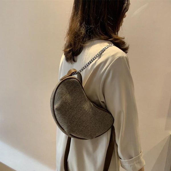 

2021 spring new small bag soft one shoulder underarm pack simple chain women crossbody phone package d746