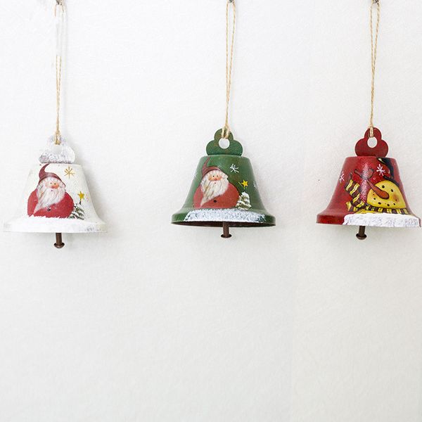 

santa iron bell christmas tree decoration pendants hanging ornaments crafts gifts xmas new year party wedding home decor 63126