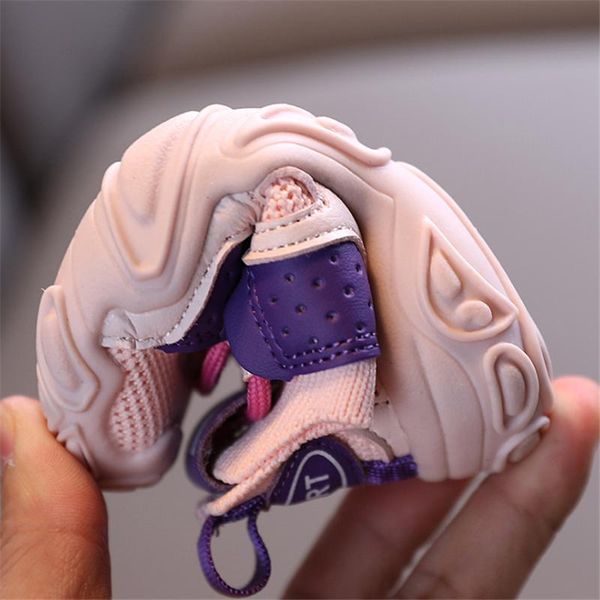 

dimi 2020 новой осень детской обуви для мальчика girl моды дышащей вязание rubber non скольжение bottom 0 3 года малышей обуви jllmde, Black