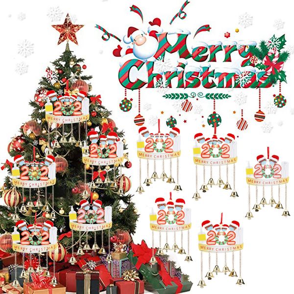 

personalized surviving family mask 2020 christmas decorations with bells delicate festive fashionable and stylish design