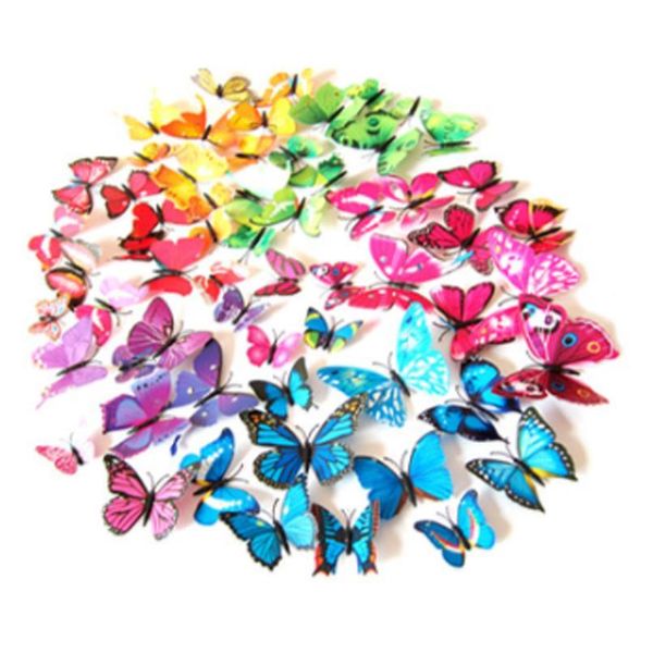 

12pcs 3d butterfly wall sticker on the wall home decor diy butterflies fridge magnet stickers room decoration poster w jllrjg