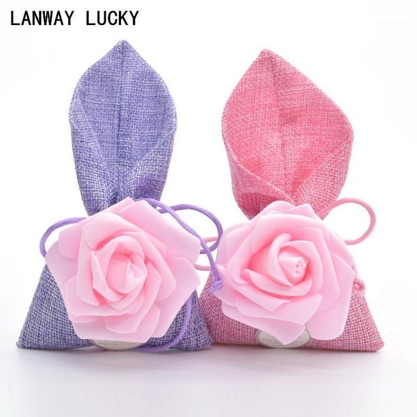 

gift wrap 10x18cm vintage jute candy bag hessian burlap drawstring pouch wedding party decoration christmas decor bags1