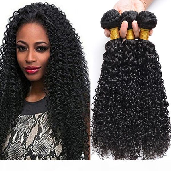 

brazilian curly weave virgin human hair bundles brazilian kinky curly hair weaves 3 bundles curly wave brazilian human hair extensions, Black;brown