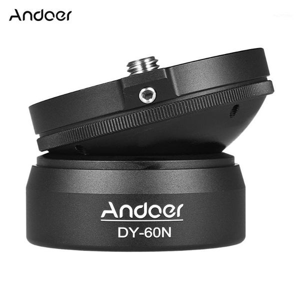 

andoer -60n aluminum alloy tripod leveling base panorama pgraphy ball head with 1/4" screw bubble level for canon1