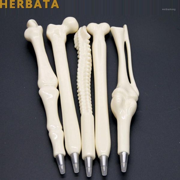 

ballpoint pens herbata 5pcs/lot creative writing supplies bone shape gift home decoration school supply cl-17071, Blue;orange