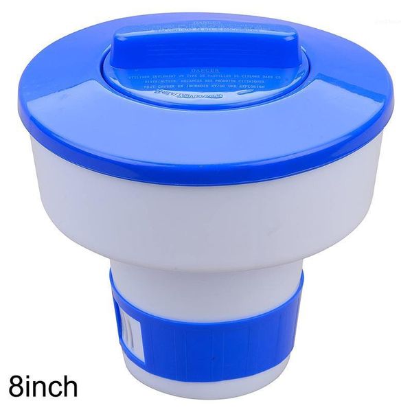 

pool spa 8/10 inches chlorine bromine tablet auto-supplier floating tablet dispenser flush disinfect case1