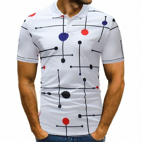 

men's golf shirt tennis shirt geometry collar street daily button-down short sleeve cotton business casual comfortable white black p1x