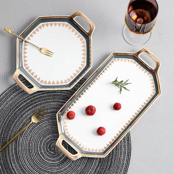 

nordic entry luxury dinner plate tray mug seasoning dish home l ceramics tableware set modern porcelain western plates tray