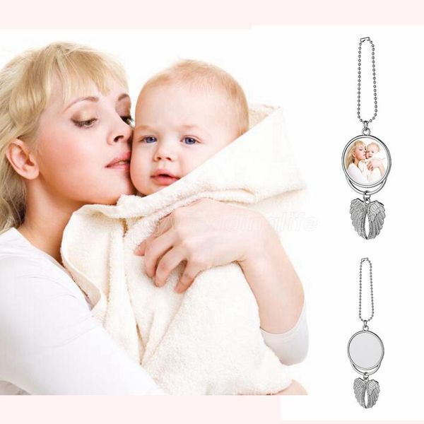 

diy sublimation blanks angel wings ornaments new car decorations christmas decorations valentine's day gifts