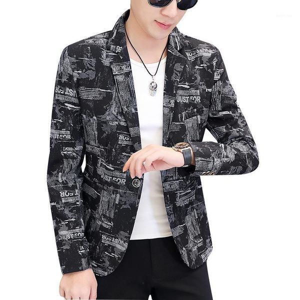 Abiti da uomo Blazer Slim Fit Arte creativa Uomo Personalità della moda Stile coreano Ultimo design del cappotto Chamarras Para Hombre Abbigliamento uomo EC50X