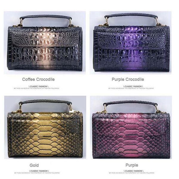

fashion crocodile python snake leather shoulder bag python leather bags women hand bag purse