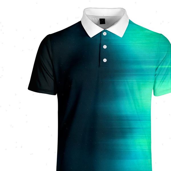 

brand fashion men gradient shirt casual sport simple 3d male patchwork short sleeve turn down collar shirt, White;black