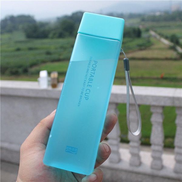 

personality anti fall student casual the of simple plastic water couple korean fsile portable sports cup square version wmtsmq xhhair