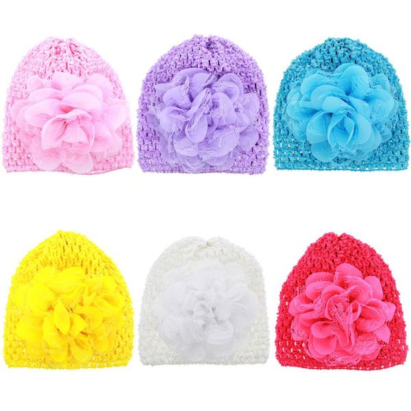 

newborn girl pgraphy props children solid baby hat kids spring autumn modis turban infant props flower bow beanie floral cap h jllome, Yellow