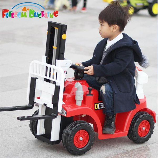 

factory direct sales large children's electric forklift truck four-wheeled toy stroller kids forklift can ride on