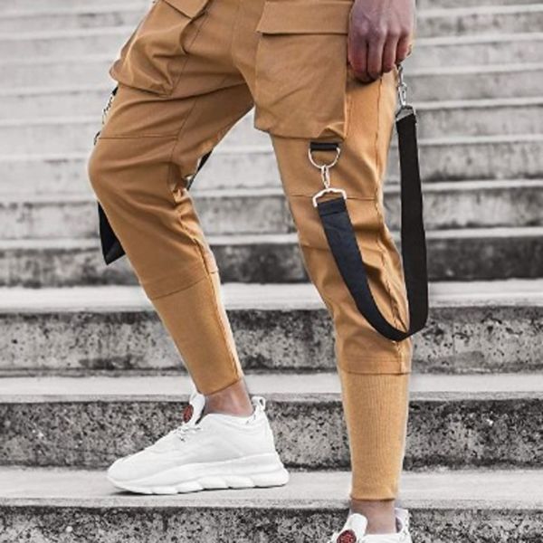 

4sicq fitness men's fitness 2020 multi pocket splicing woven casual sports sports for casual pants pants men rrkqj, Blue