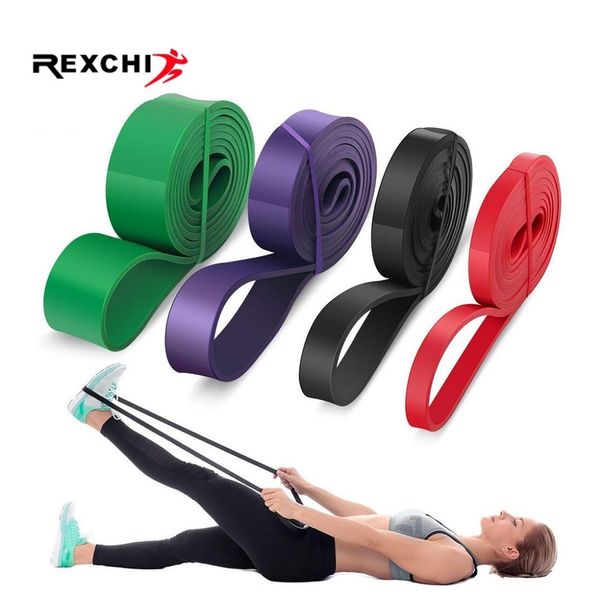 

rexchi yoga stretch resistance bands pull up assist bands natural latex fitness bodybulding exercise training workout equipment