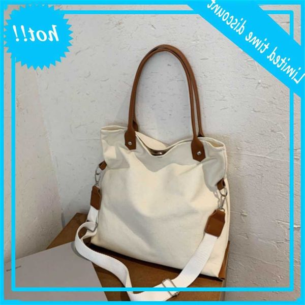 

2020 new fashion handbags women bags large capacity multilateral canvas double shoulder belt diagonal bag