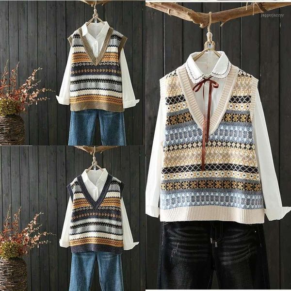 

women's vests knit vest tank waistcoat sweater women v-neck striped casual sleeveless1, Black;white