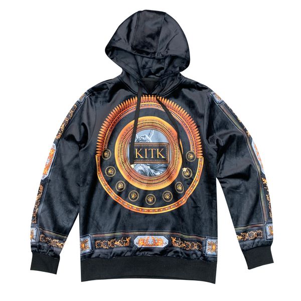 

2020 man hoodies park with cap new european design and printing pattern special fashion eden wool material men sweatshirt kith q1105, Black