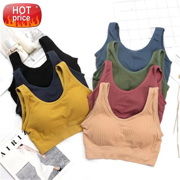 

sports bra women underwear girl bras solid fitness sportswear breathable female bra nylon quick dry women pad soft #x14r, White