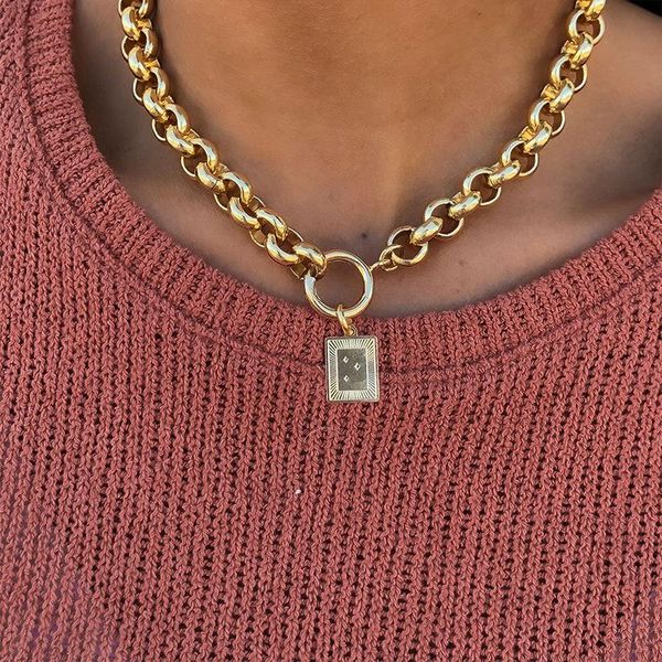 

english diy name fashion 2020 new letters alphabet pendant necklace lady women females chain necklace for women men jewelry, Golden;silver