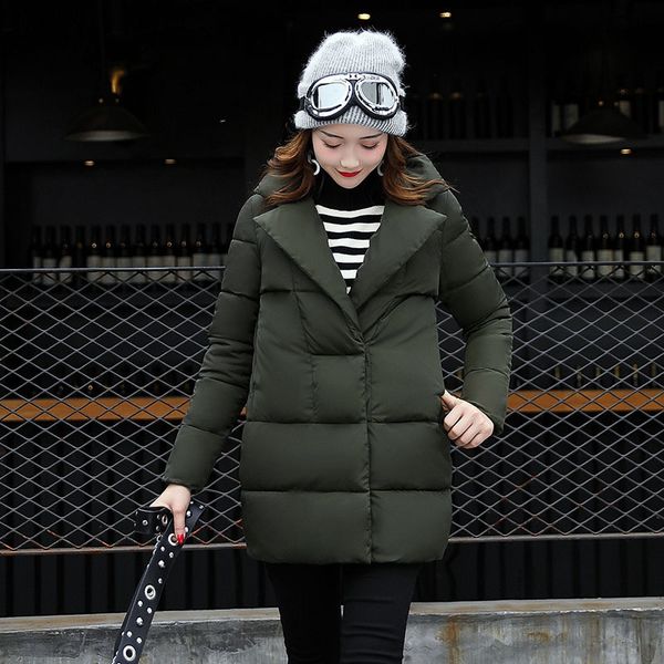 

new women's parkas 2020 down cotton jackets padded winter coat female loose casual warm jacket women parka mujer wxf210, Black