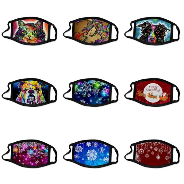 

designer printed face mask washable mouth mask anti haze dust mask nose windproof face#936, Black