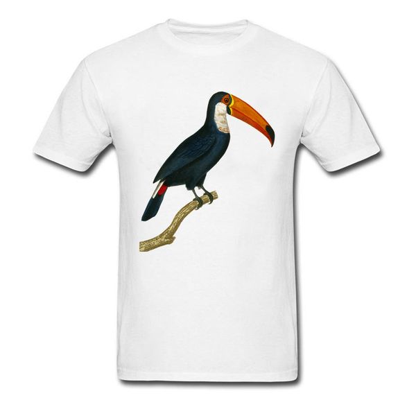 

тукан живопись 2018 ретро белая майка для мужчин повседневные топы crew neck фитнес лето отца подарков тенниска спорта толстовка с капюшоном