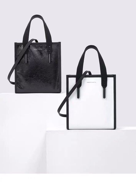 

casual tote bag shoelace bag women's shoulder messenger female black fashion