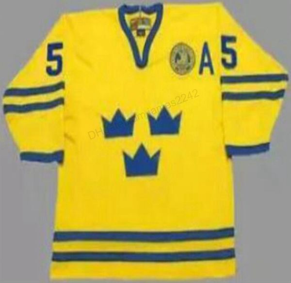 

custom #5 nicklas lidstrom autographed hockey jersey men's stitched yellow any size 2xs-5xl name or number jersey quality, Black;red