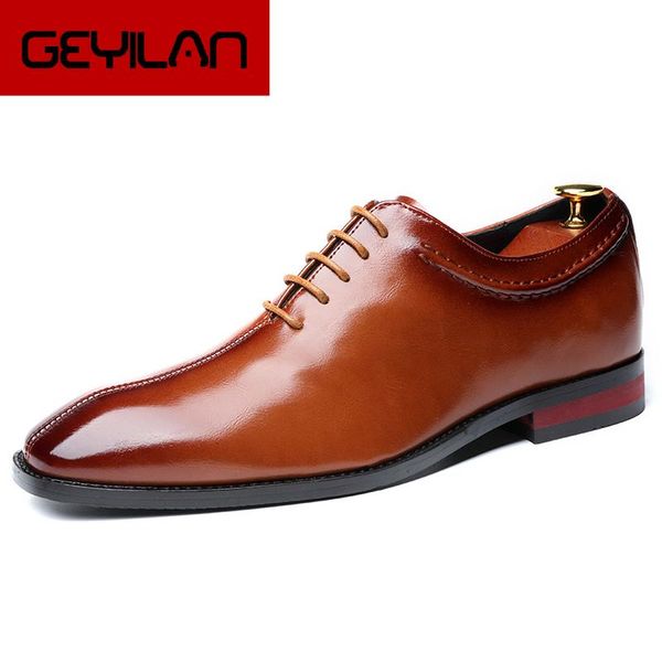 

мужская модельная обувь derby обувь 2020 новый бизнес мужчины кожа мода дизайн мужская свадебная обувь большого размера верхнего качества, Black