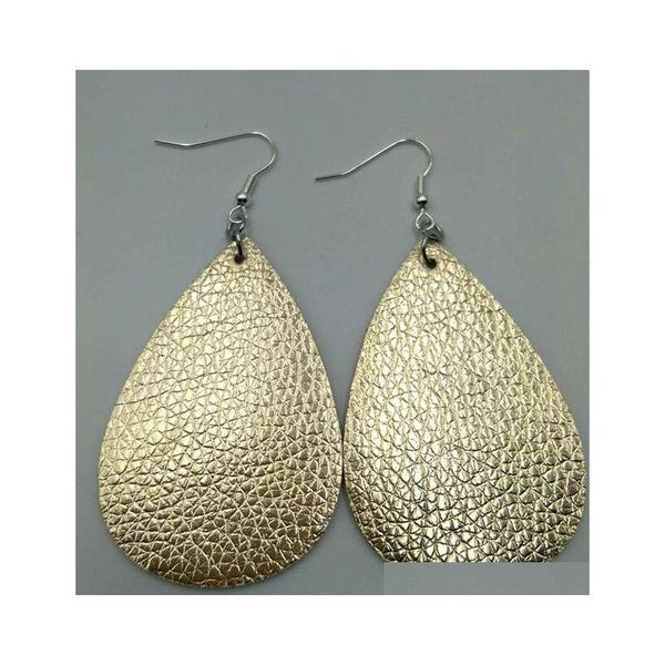 

floral print leather earrings antique looking teardrop faux leather bohemia da sqcdit beauty888, Silver