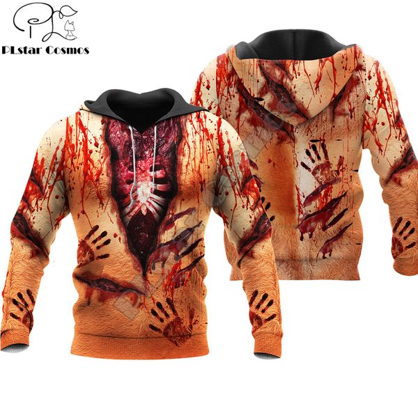 

hoodie skeleton 2020 hoodies terror halloween 3d printed fashion mens sweatshirt harajuku streetwear cosplay tracksuit, Black