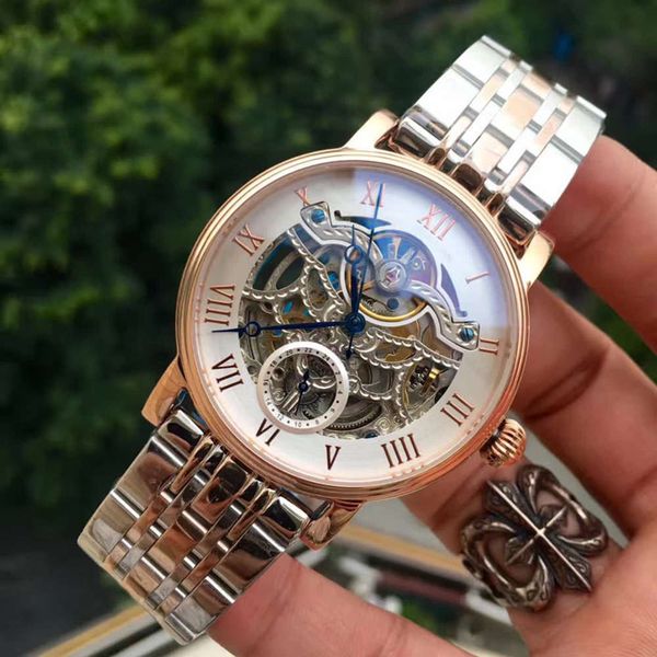 

world 10 the watches in swiss men's mechanical watch ultra thin men's watch, Slivery;brown