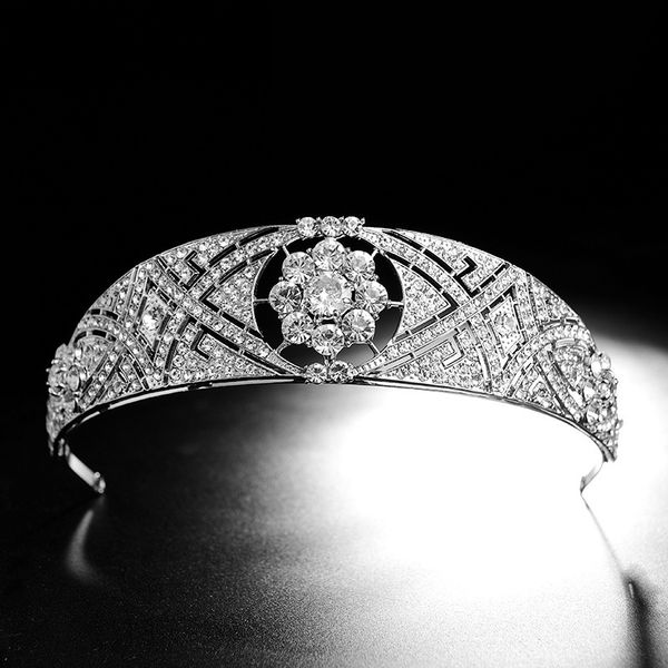 

crystal princess queen crowns wedding hair accessories handmade bride crown t200110, White;golden